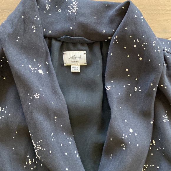 Like new Wilfred party dress with pockets- black w/ white specks - Picture 3 of 4